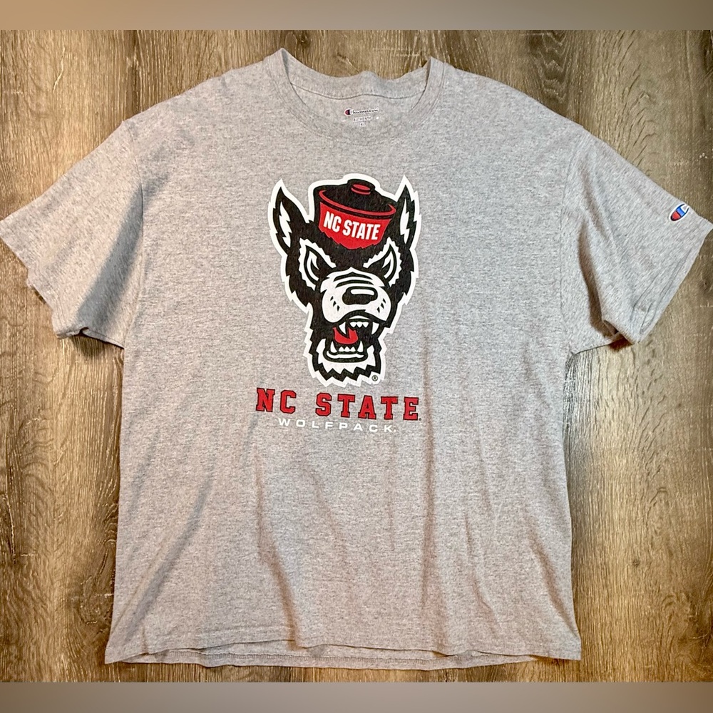 NC State Wolfpack Champion T-Shirt Gray XL - Tuffy Logo/ Excellent Condition